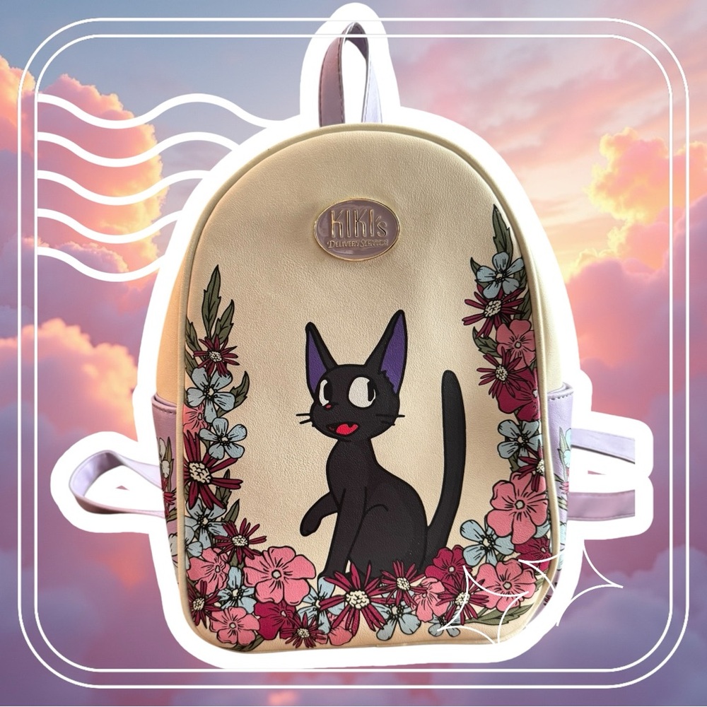 Her Universe Studio Ghibli Kiki's Delivery Service Jiji Sakura Mini Backpack